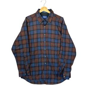 VTG Pendleton Fireside Shirt Mens Plaid Wool Blend Long Sleeve Button Up